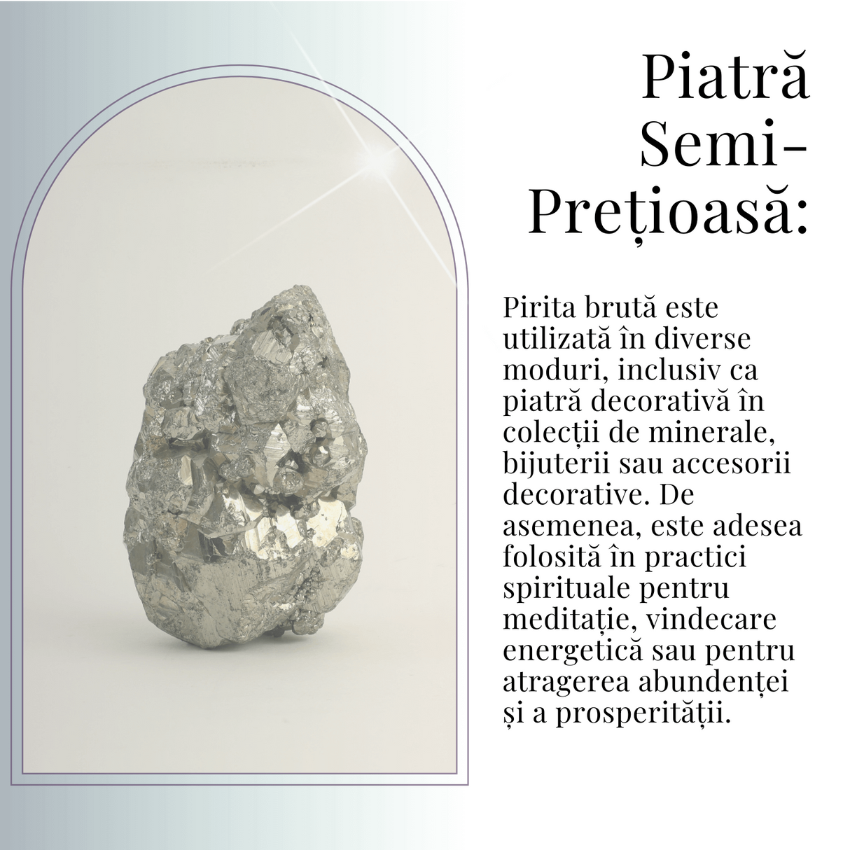 Specimen Pirita Bruta 6-7 cm - Amplifica Energia si Protectia