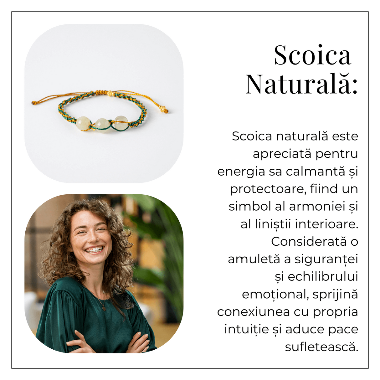 Protectie si Noroc - Bratara cu Charm Pisica din Scoica Naturala, Neagra