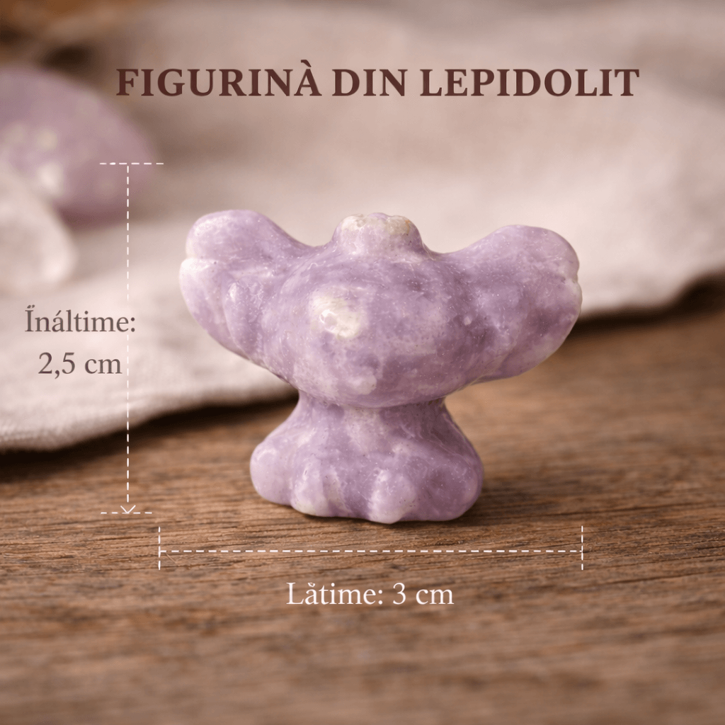 Figurina din Lepidolit - o prezenta blanda pentru liniste interioara