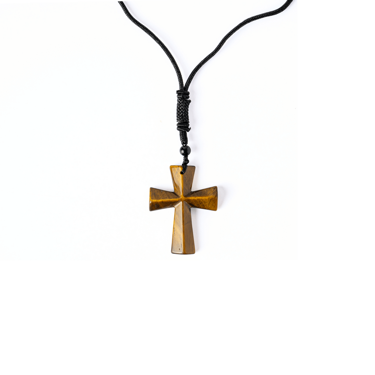 Putere si Protectie - Colier Cruce din Ochi de Tigru Natural