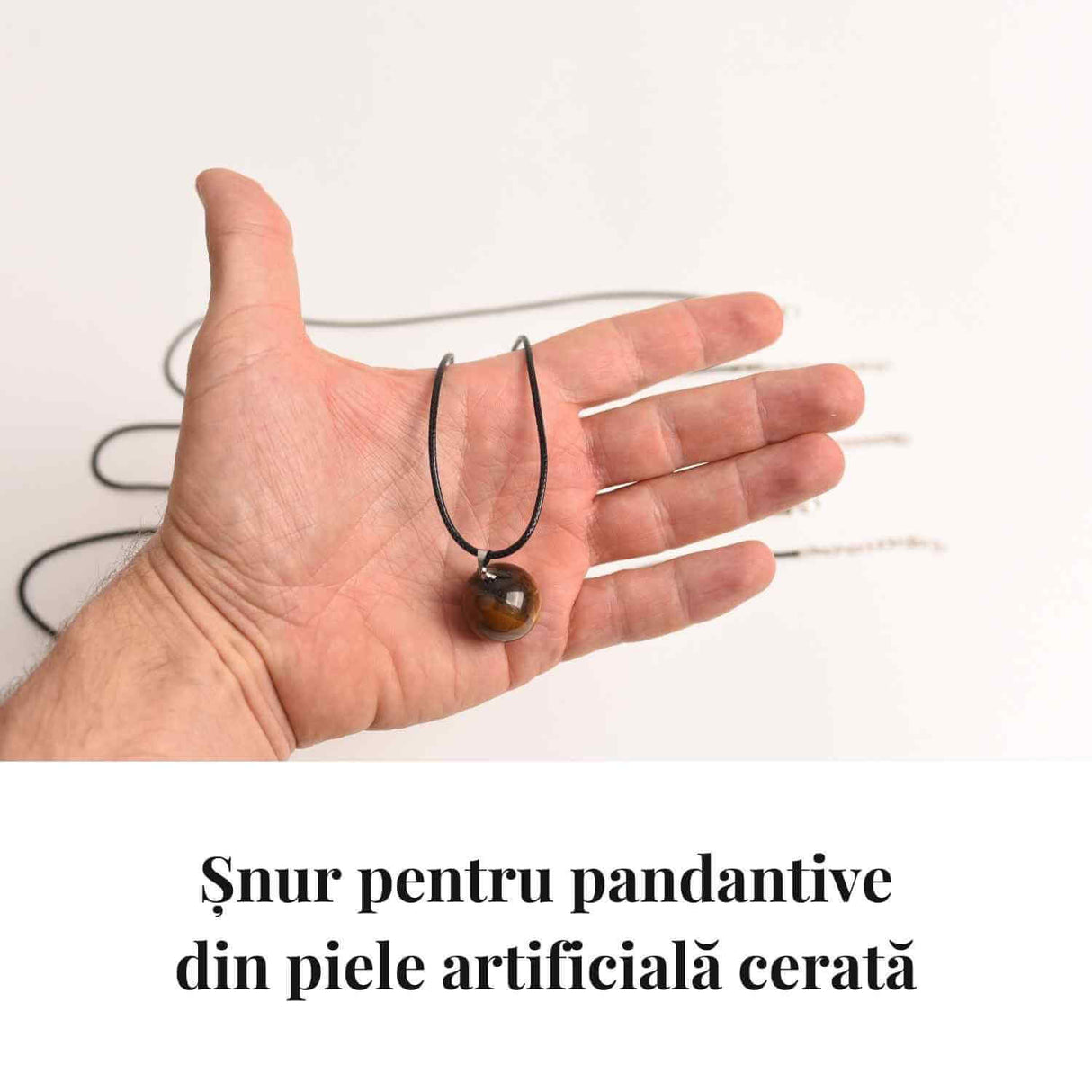 Snur ajustabil din imitatie piele cerata neagra 1.5mm, 60+5cm - Ideal pentru pandantive si medalioane