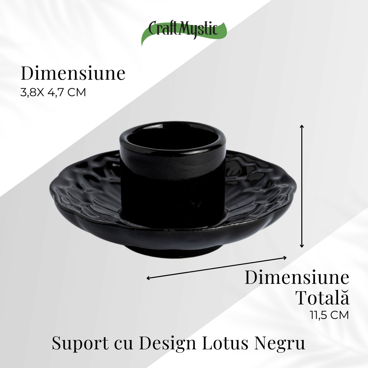Suport design lotus negru – Pentru accesorii purificare si echilibru energetic