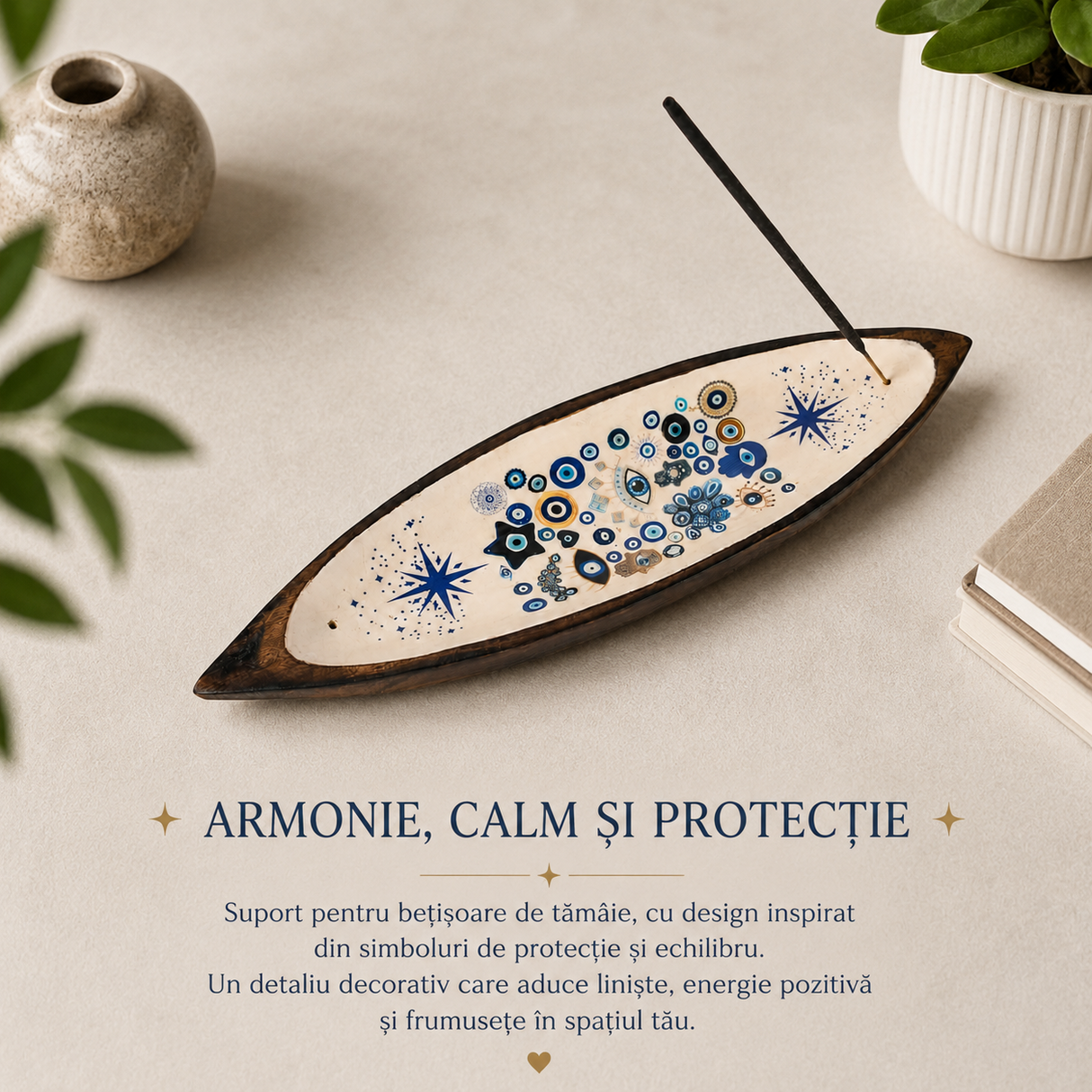 Suport Betisoare Parfumate Arborele Protectiei din Lemn de Mango – Armonie si Echilibru