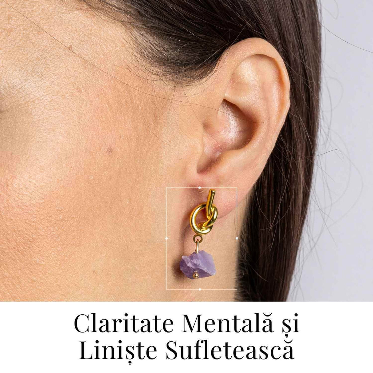 Talisman al Claritatii - Cercei cu Ametist si Nod Elegant