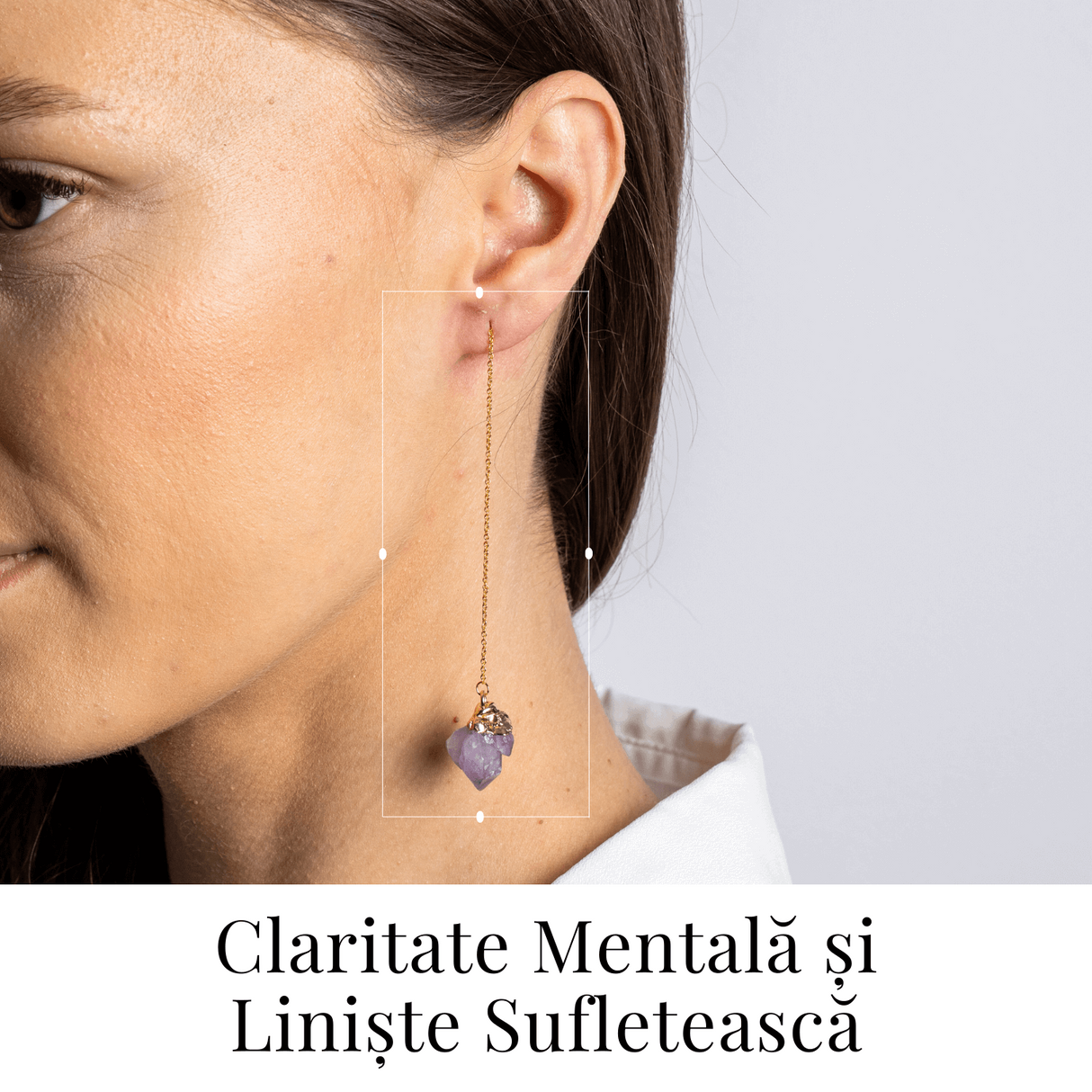 Claritate si Liniste - Cercei cu Ametist Natural