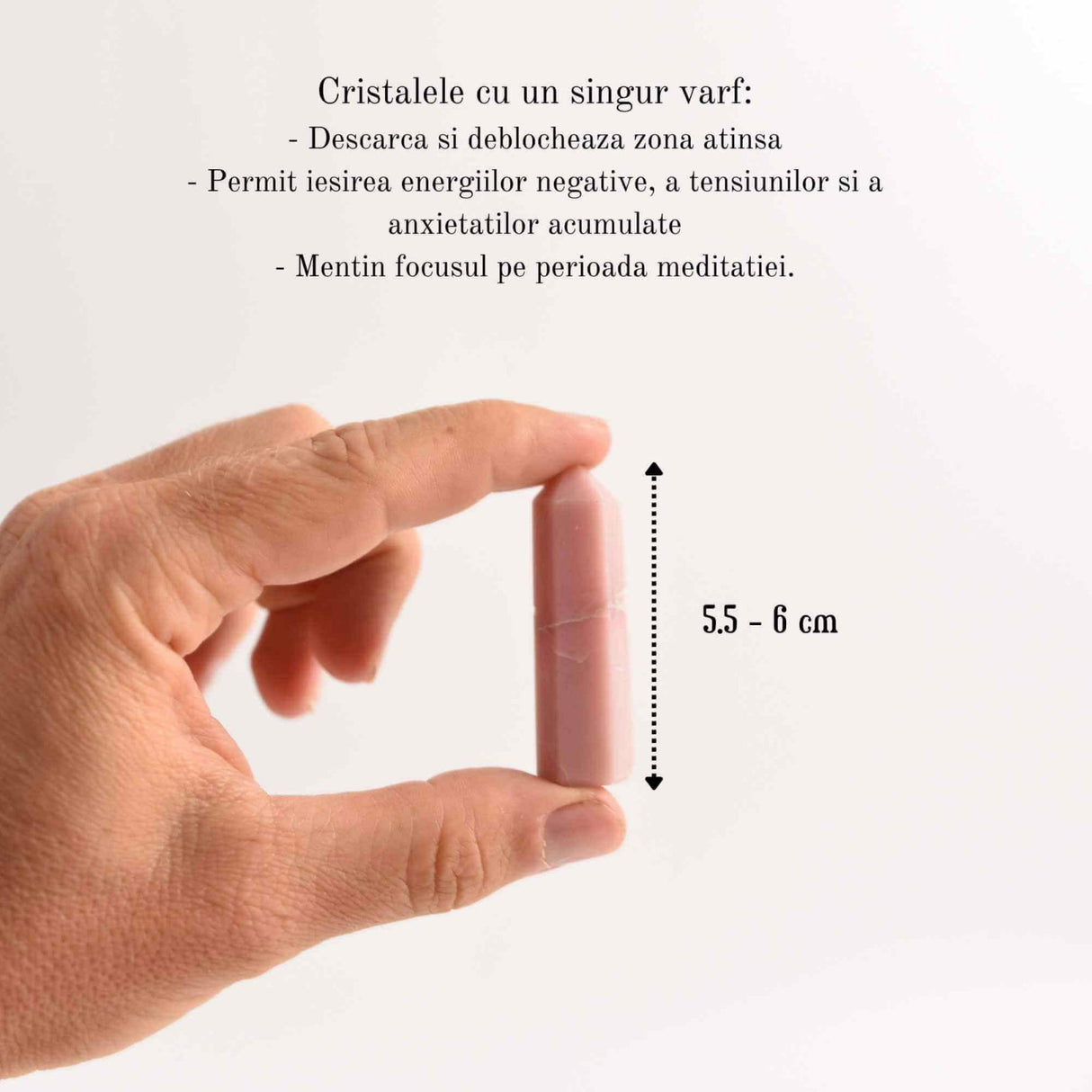 Varf de Cristal 6 cm pentru cele 12 zodii - Pietre semipretioase specifice zodiei Berbec- Un cadou deosebit