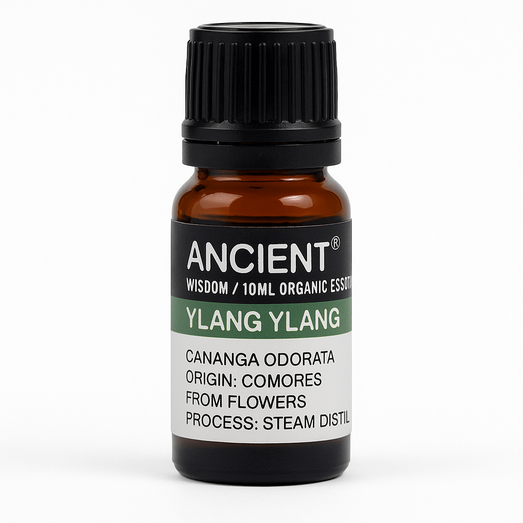Ulei esential organic Ylang Ylang 10 ml (Cananga odorata) – floral senzual, pentru relaxare, difuzor & masaj (diluat)