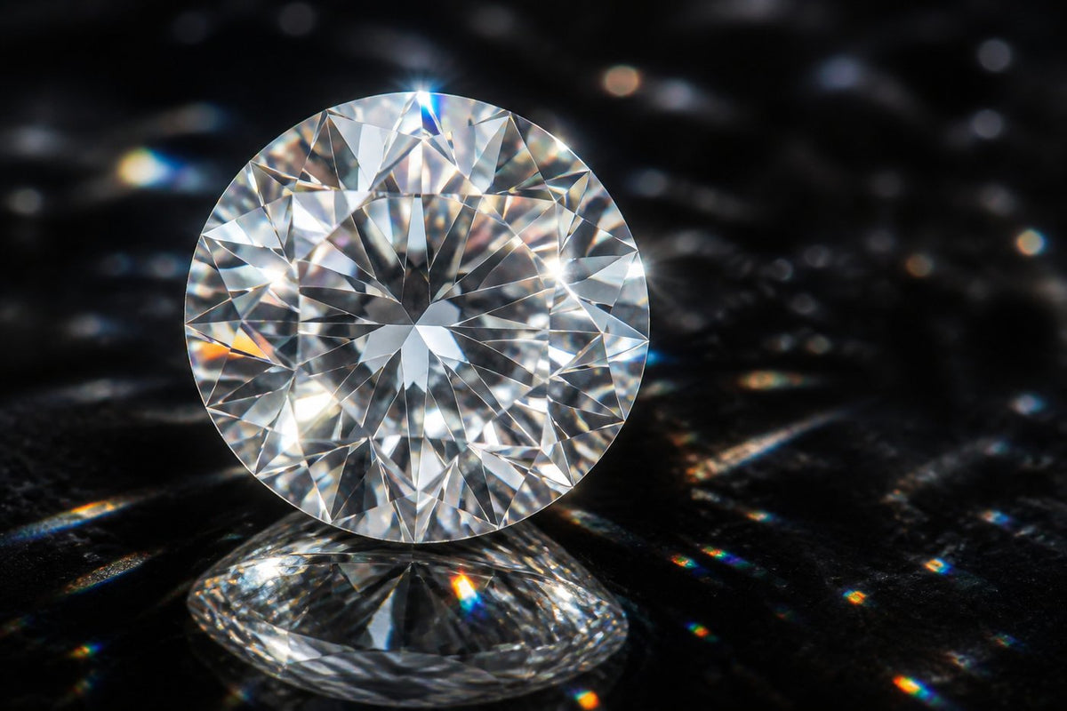 Diamant tăiat briliant strălucind