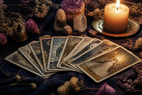 Cărți de tarot pregătite pentru o citire