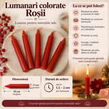 Lumanare Rosie pentru Ritualuri si Intentii 10 cm - 1 Bucata
