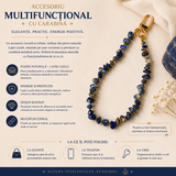 Detaliu al pietrei de Lapis Lazuli pe charm