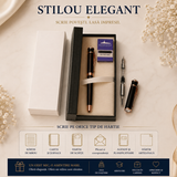 Set stilou Submarine negru cu auriu în cutie de prezentare