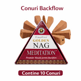 Conuri Parfumate Backflow Golden Nag Meditation - Piramida Sacra pentru Liniste si Claritate