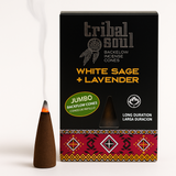10 Conuri Tribal Soul Backflow Incense - Salvie si Lavanda