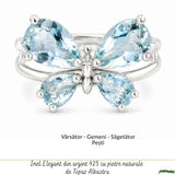 925 Sterling Silver Ring with Triple Blue Topaz – Daily Clarity and Balance