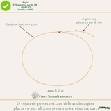Lanț Argint 925 placat cu Aur 18K unisex elegant