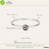 925 Silver Ring with Round Titanium Druzy – shine and positive energy