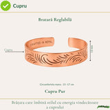 Adjustable Pure Copper Tibetan Bracelet – Balance, Protection, and Natural Energy