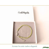 Bratara Argint 925 cu Peridot Fatetat Natural 3 mm – Prosperitate si Energie Pozitiva