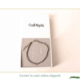 Detaliu brățară de picior cu Pirită fațetat de 2 mm