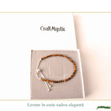 Bratara Argint 925 cu Ochi de Tigru Fatetat Natural 3 mm – Curaj si Incredere