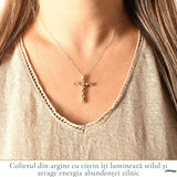 Natural citrine lotus necklace in 925 silver – energy, optimism, and balance