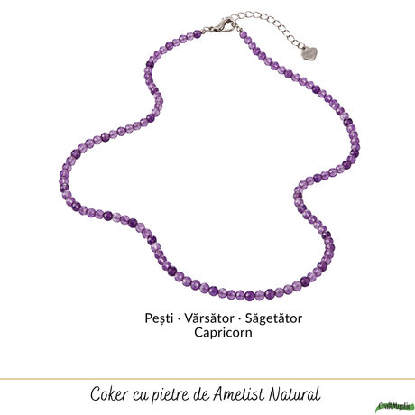 Choker cu Ametist natural 3 mm