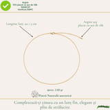Lanț Argint 925 placat cu Aur 18K unisex model pătrat