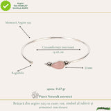 925 Sterling Silver Pink Quartz Teardrop Necklace – love, femininity and emotional balance