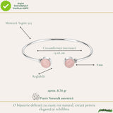 925 Sterling Silver Pink Quartz Teardrop Necklace – love, femininity and emotional balance