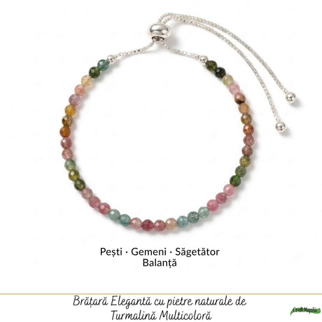 Brățară cu Turmalină Multicoloră, Argint 925 – CraftMystic