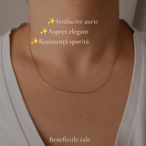 Lanț Argint 925 placat cu Aur 18K unisex elegant
