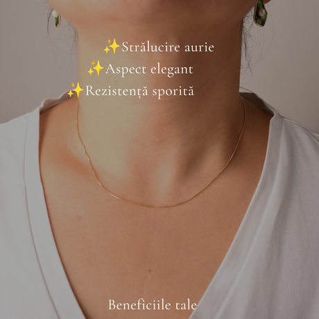Lanț Argint 925 placat cu Aur 18K unisex fin