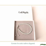 Bratara Argint 925 cu Acvamarin Fatetat Natural 3 mm – Calm si Claritate Interioara
