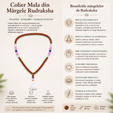Colier Mala Rudraksha purtat, stil spiritual