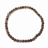 Bratara cu Cuart Fumuriu Fatetat Natural 4 mm – Protectie, Echilibru si Claritate