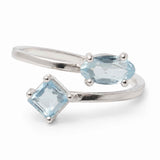 925 Sterling Silver Ring with Triple Blue Topaz – Daily Clarity and Balance