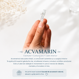 Detaliu al formei brute și neuniforme a specimenului de Acvamarin