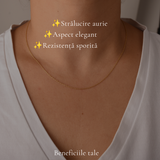 Lanț Argint 925 placat cu Aur 18K unisex cu zale fine