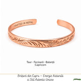 Adjustable Pure Copper Tibetan Bracelet – Balance, Protection, and Natural Energy