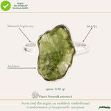 Inel din argint 925 cu Moldavit, cadou pentru iubitorii de cristale rare