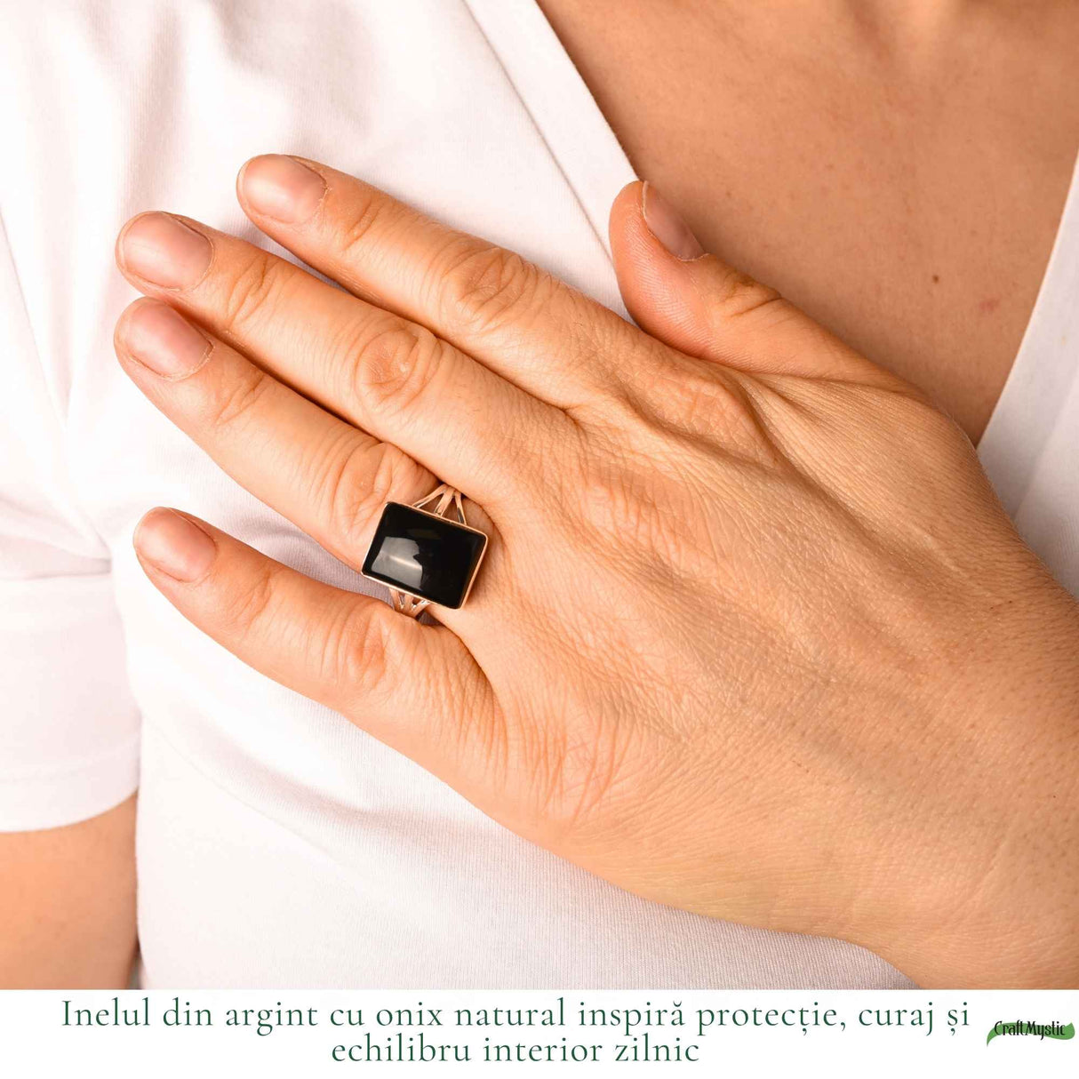 Men's 925 Sterling Silver Ring with Onyx – Protection and Masculine Elegance