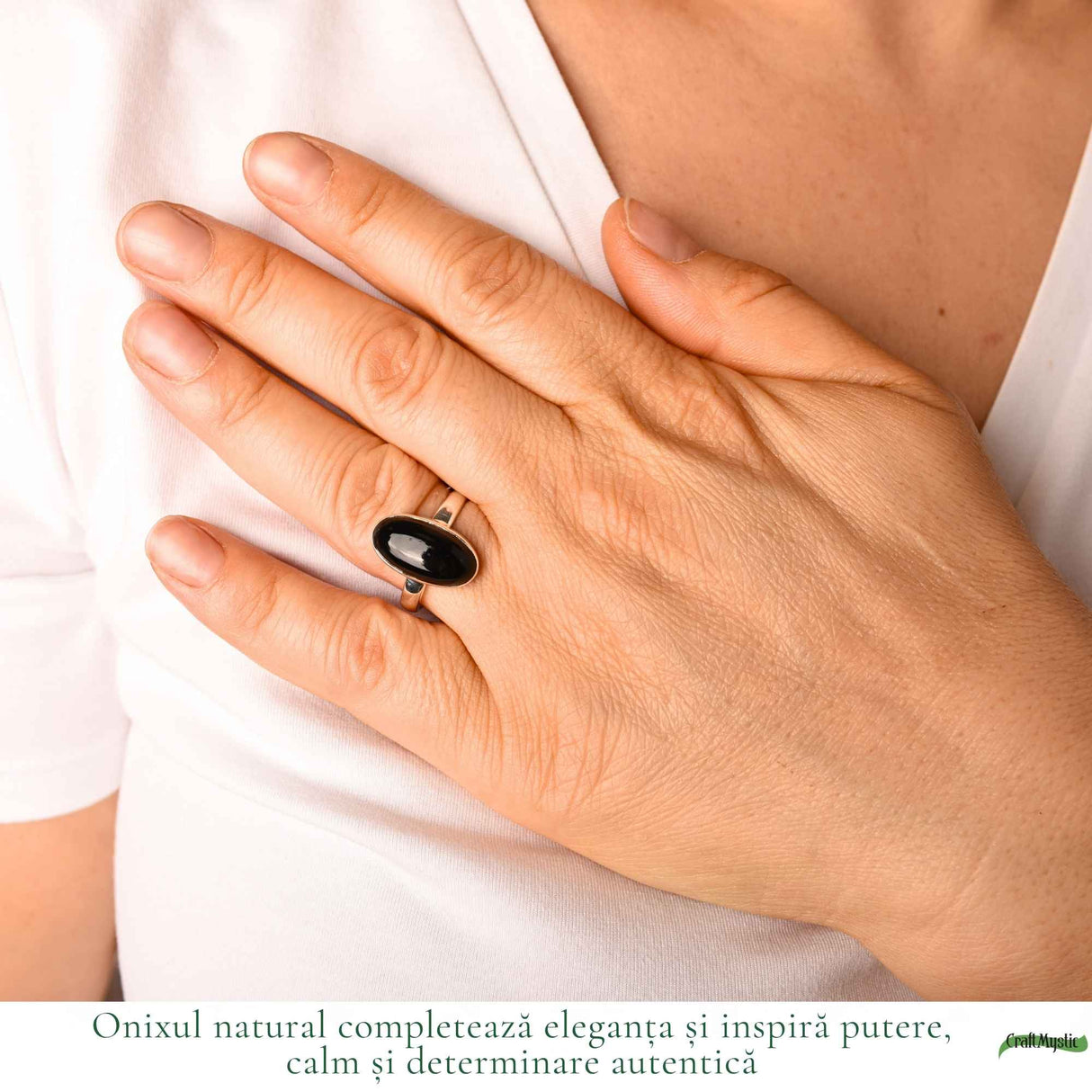 Men's 925 Sterling Silver Ring with Onyx – Protection and Masculine Elegance