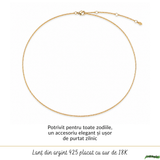 Lanț Argint 925 placat cu Aur 18K unisex model pătrat