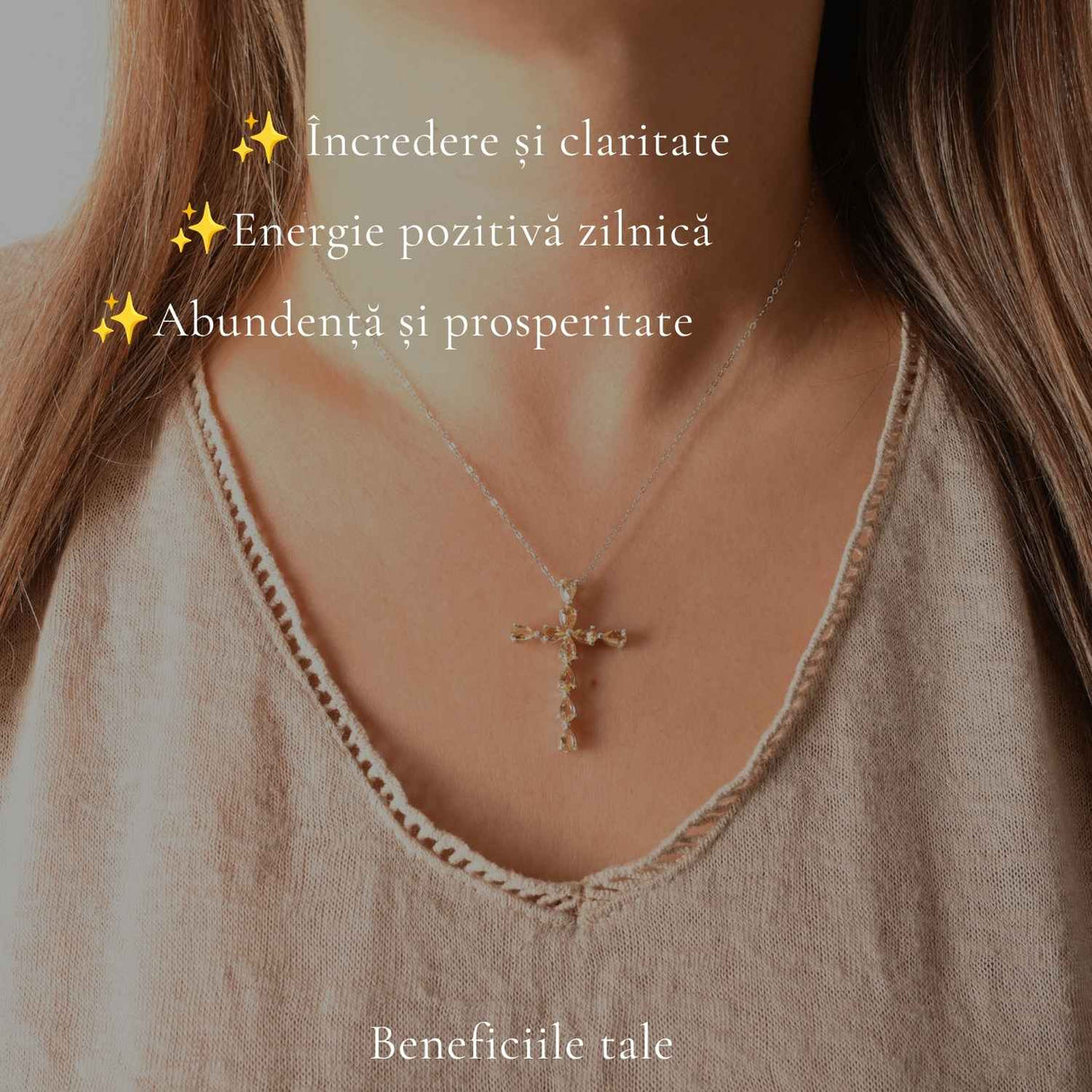 Natural citrine lotus necklace in 925 silver – energy, optimism, and balance