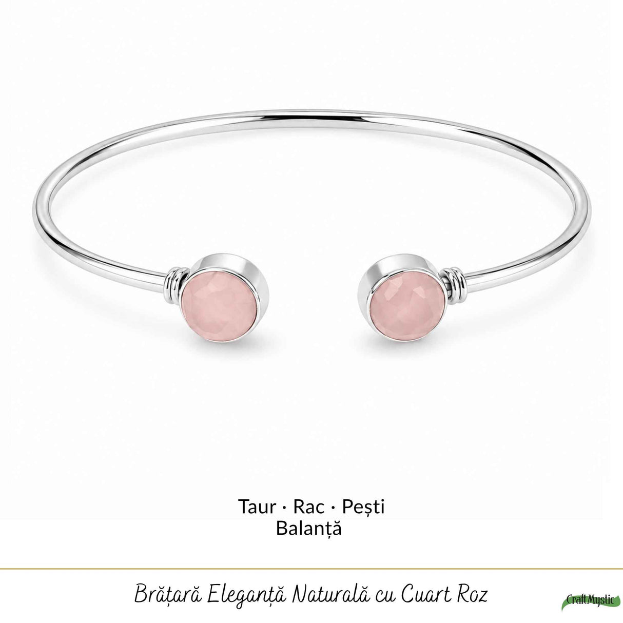 925 Sterling Silver Pink Quartz Teardrop Necklace – love, femininity and emotional balance