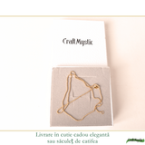 Lanț Argint 925 placat cu Aur 18K unisex cu biluțe