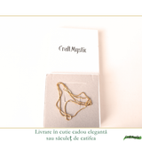 Lanț Argint 925 placat cu Aur 18K unisex model pătrat
