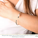 925 Sterling Silver Bracelet with Star Moonstone – Intuition and Feminine Balance