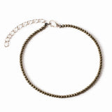Brățară de picior cu Pirită fațetat, pietre rotunde de 2 mm